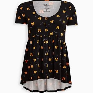 Torrid x Disney mickey pumpkin high low size 3 top